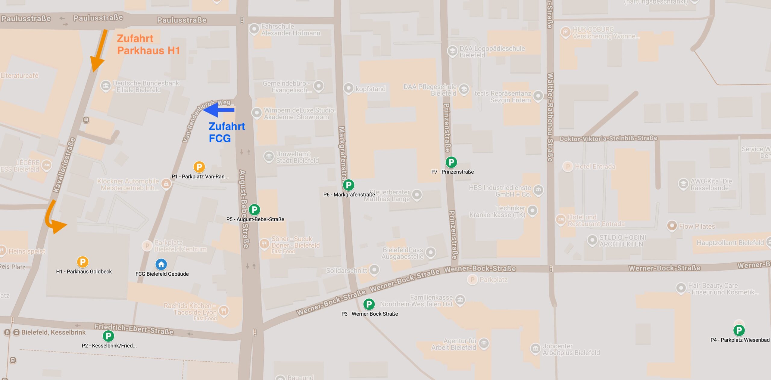 Parkplatzübersicht