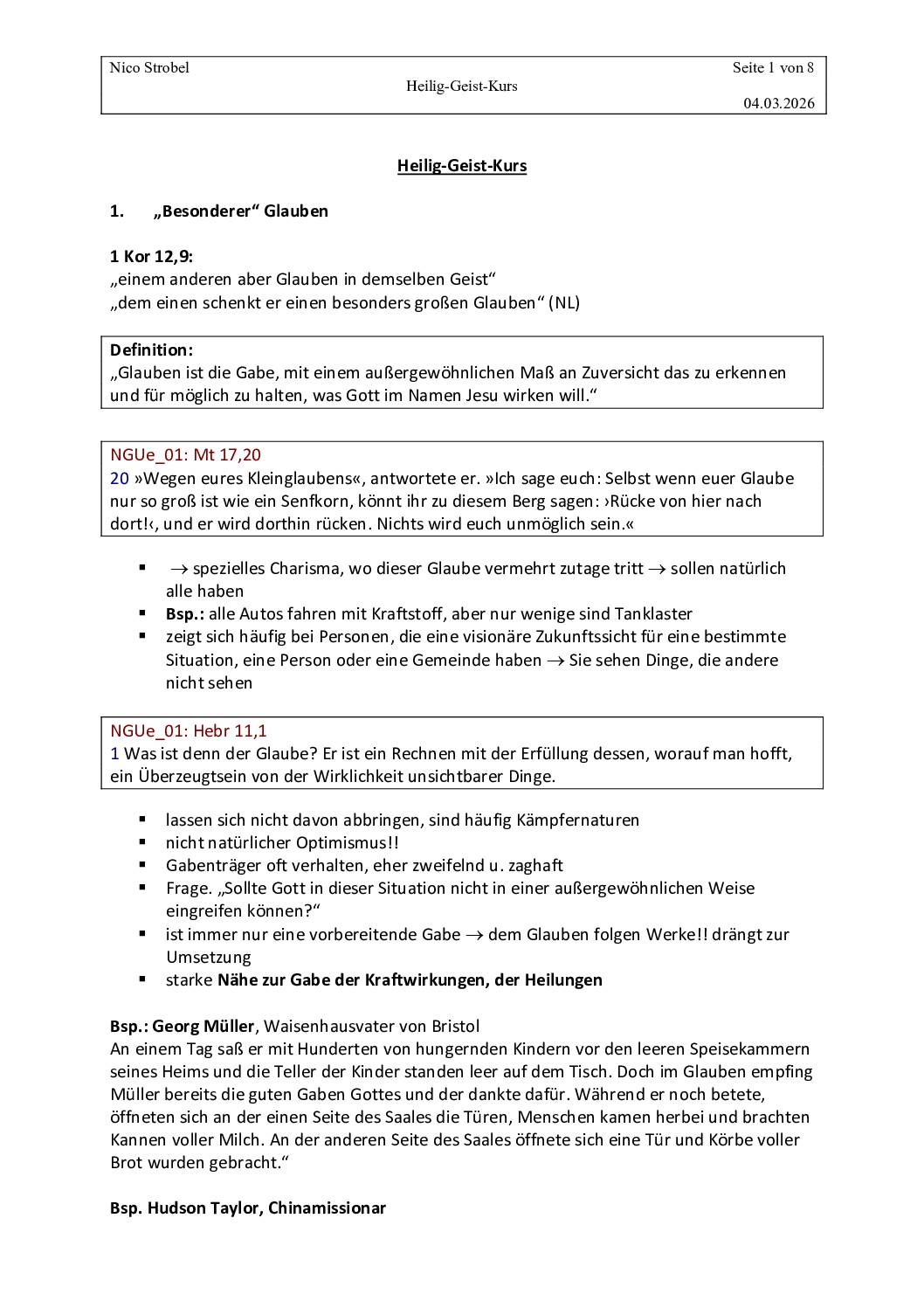 Skript Lehrabend 4 - Geistesgaben (Teil 2)